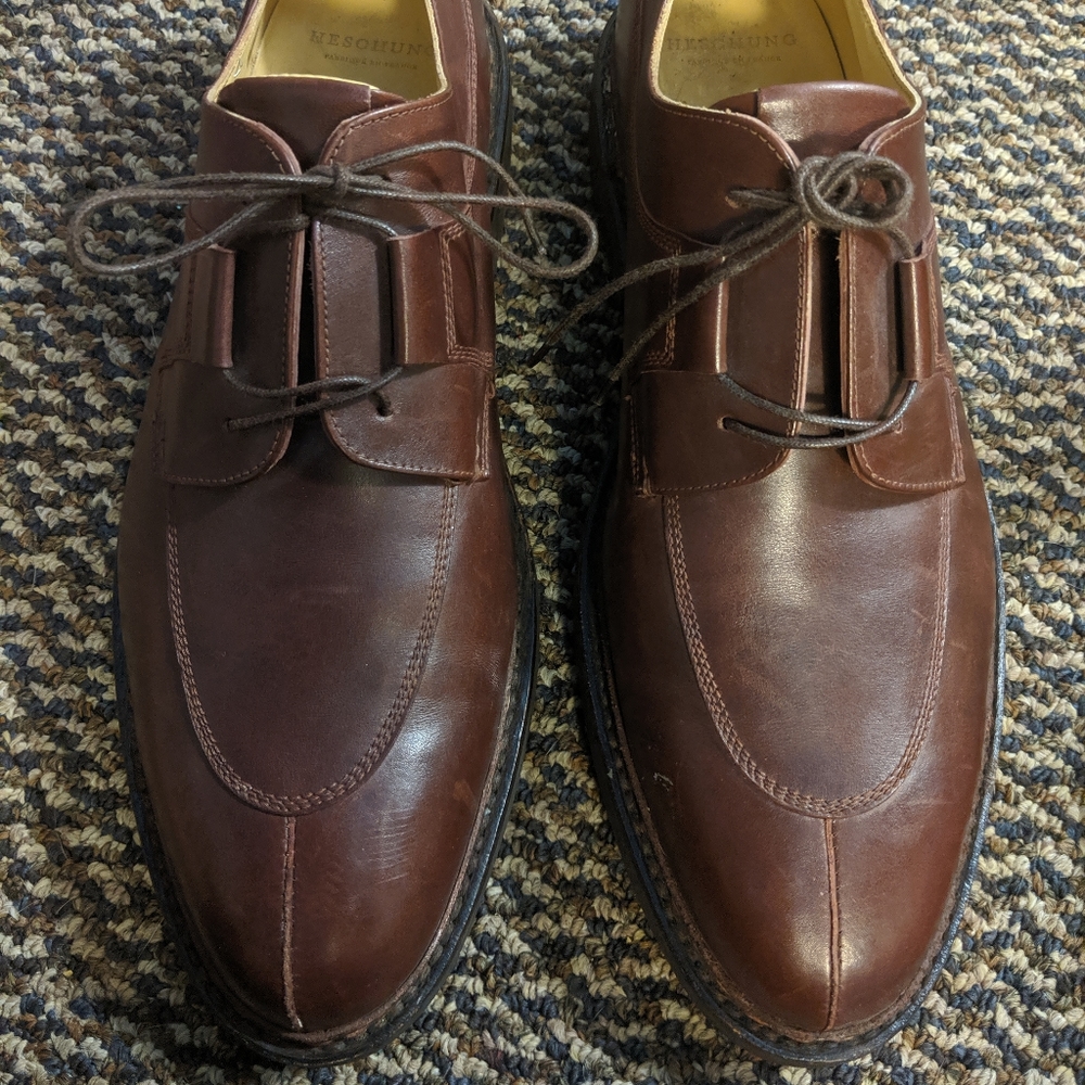 Men's Heschung Brown Leather Oxford Dress Shoes 11